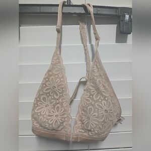Victoria Secret Bra Elegant Tan Lace